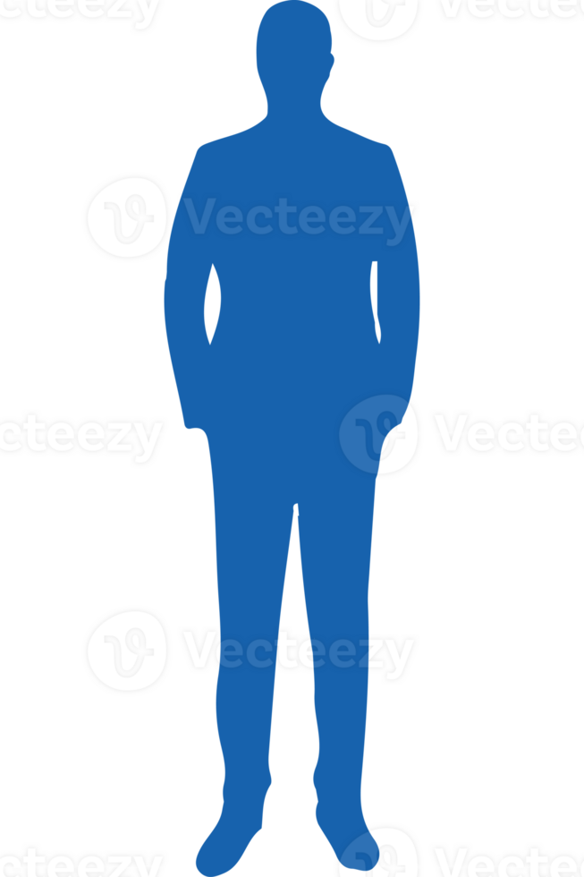 A silhouette of a man in a suit png