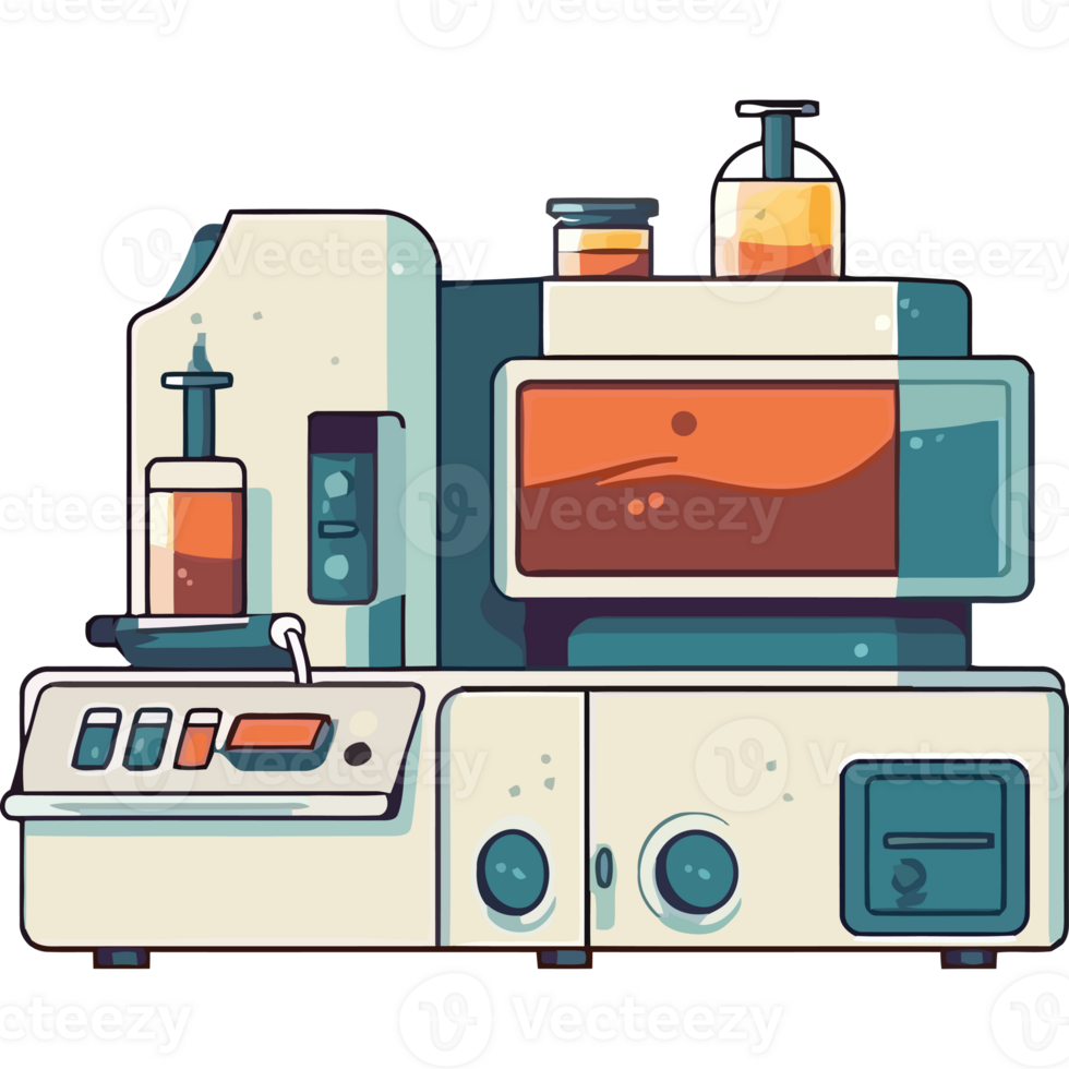 A cartoon illustration of a laboratory machine png