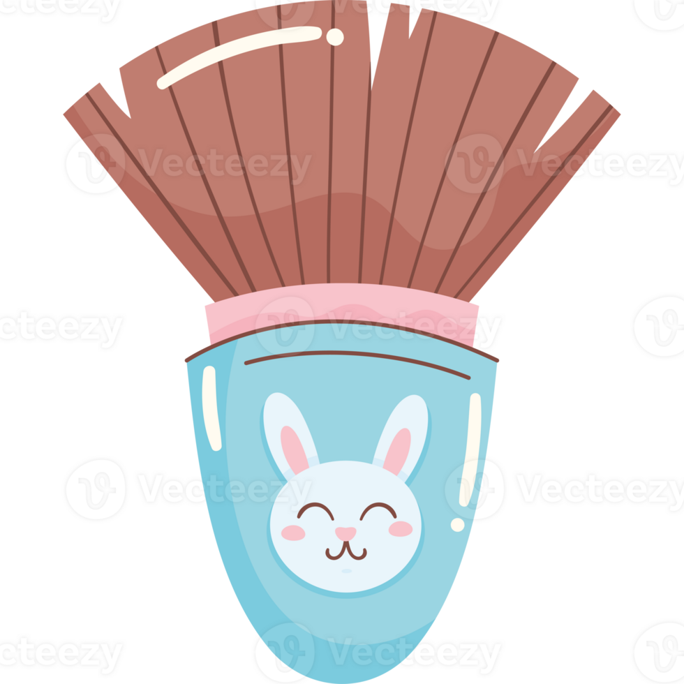 A brush with a bunny face on it png
