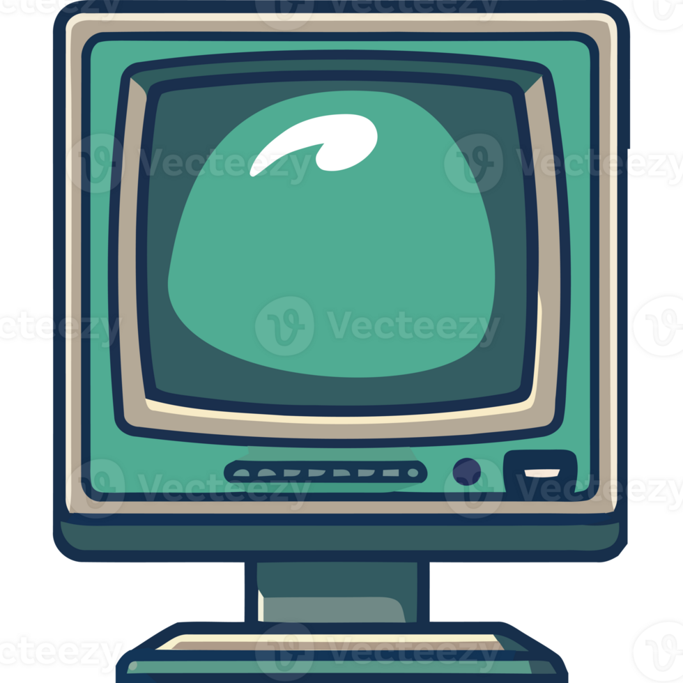 A computer monitor with a green screen png