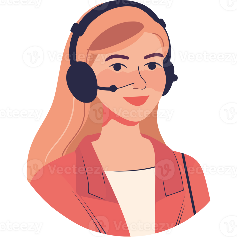 Call center agent avatar png