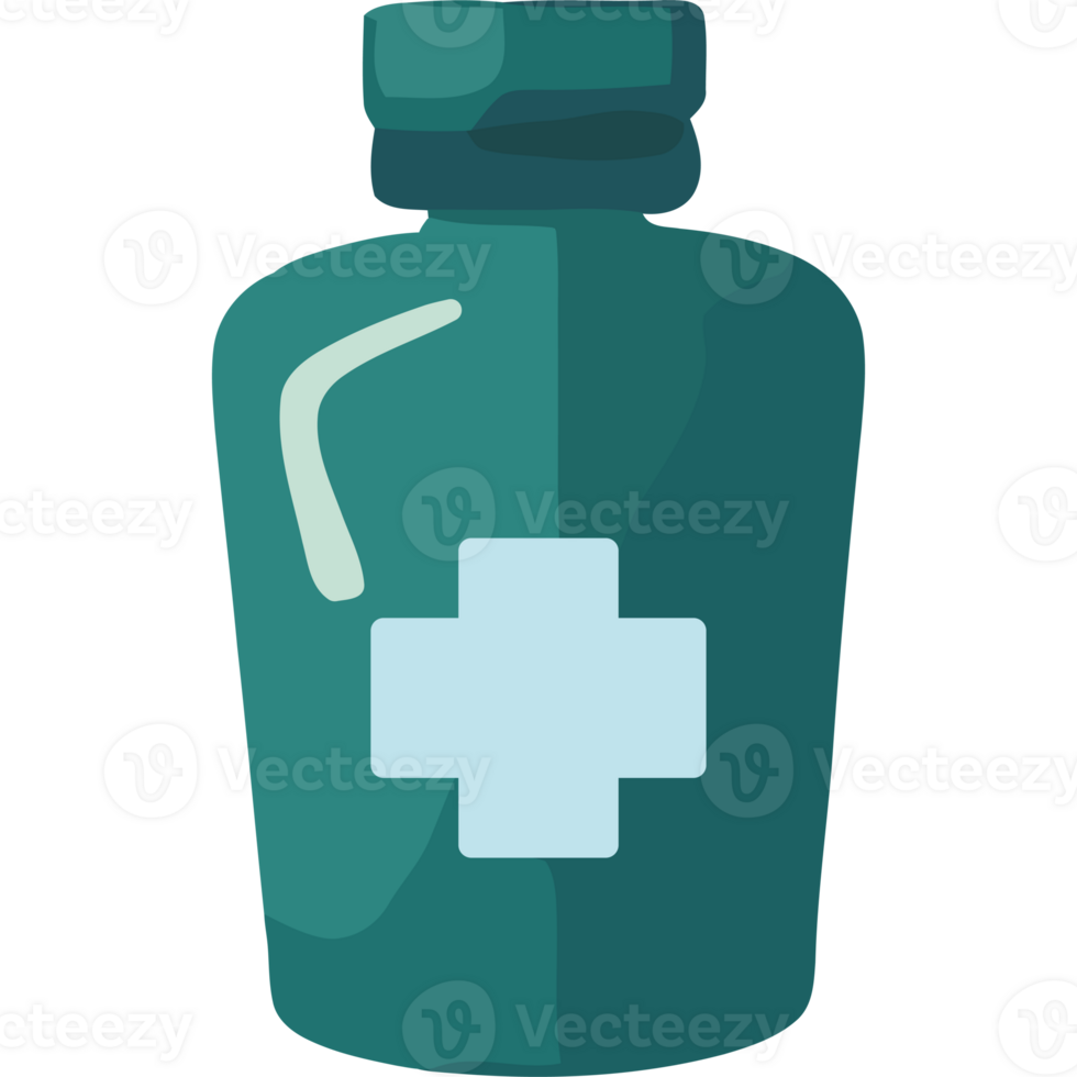 A bottle with a cross on it png