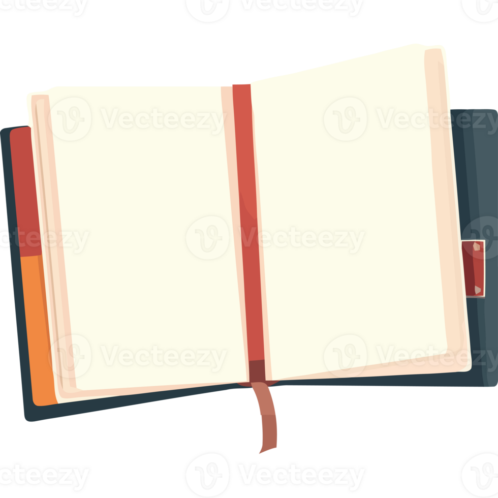 An open book with a red ribbon png