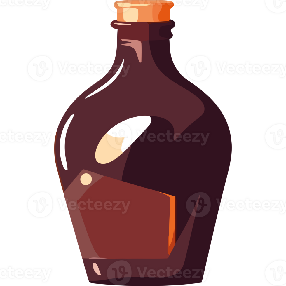 A bottle of whiskey with a brown lid png
