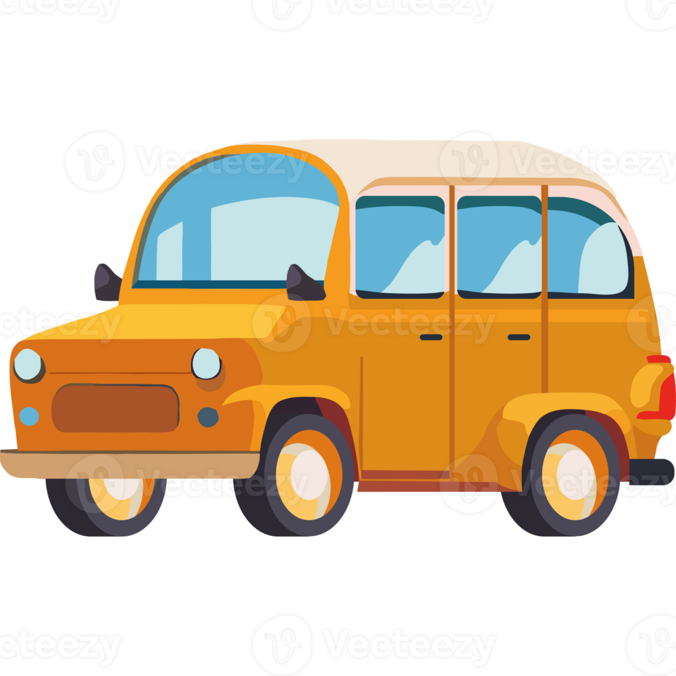 A cartoon car with a white roof and a white top png