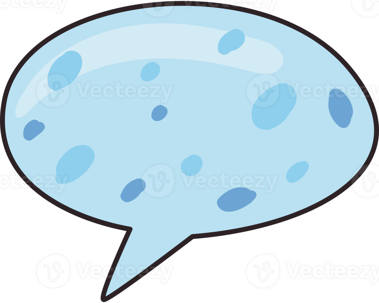 A speech bubble with bubbles on it png