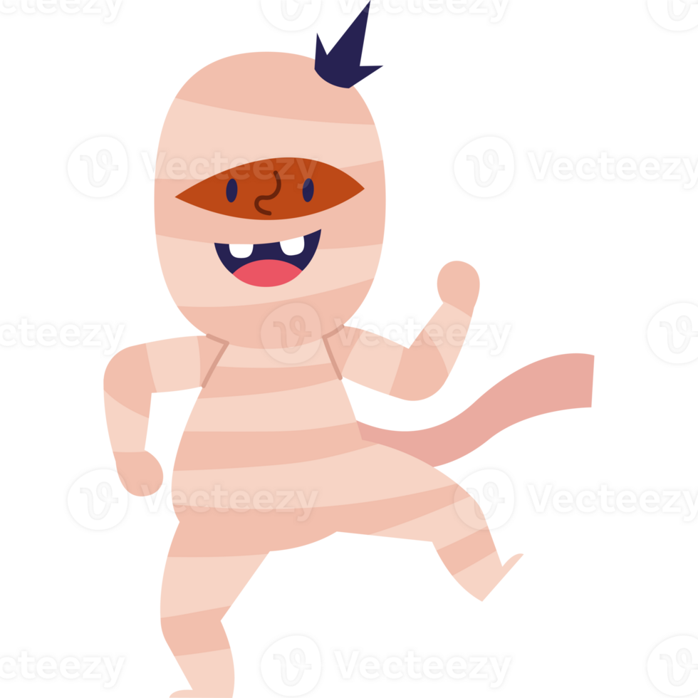 A cartoon character dressed as a mummy png