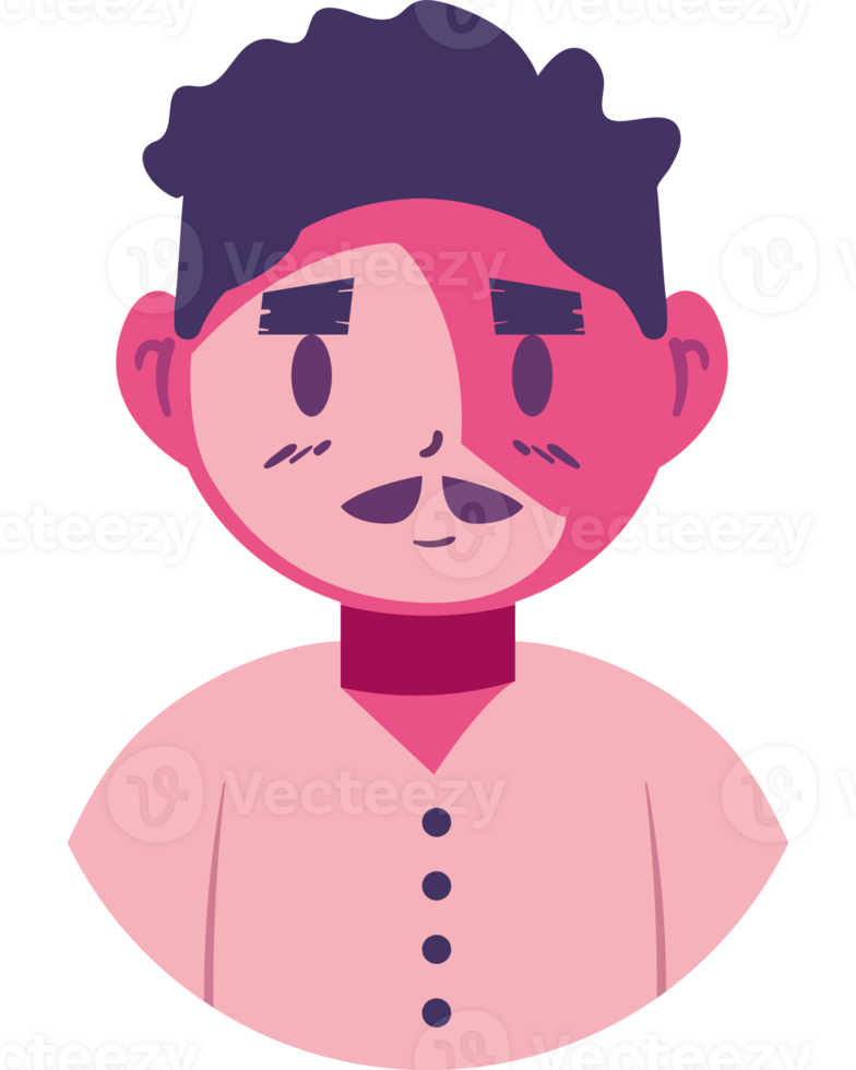 une homme avec une moustache et rose peau png