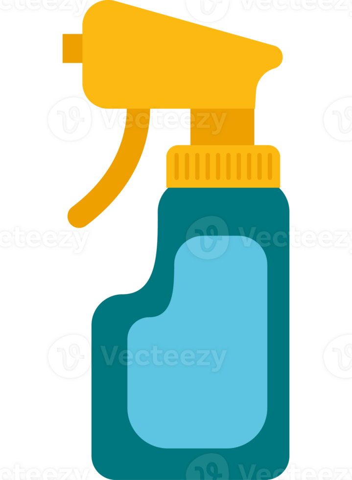 A spray bottle with a yellow nozzle png