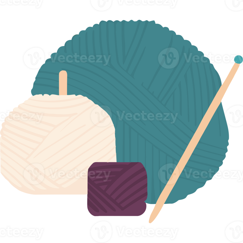 A ball of yarn, a knitting needle and a ball of yarn png