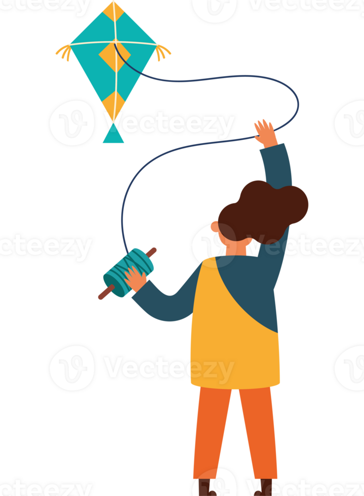 A person is holding a kite and flying it png