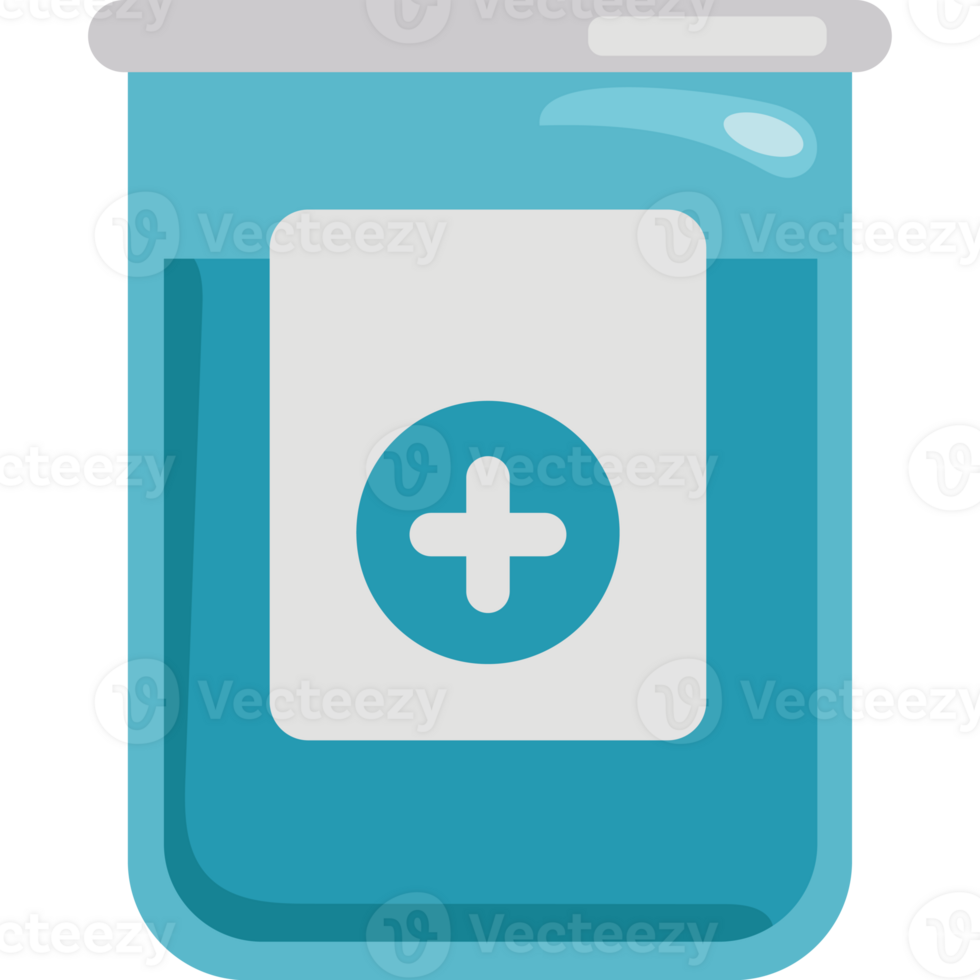 A jar with a medicine inside it png