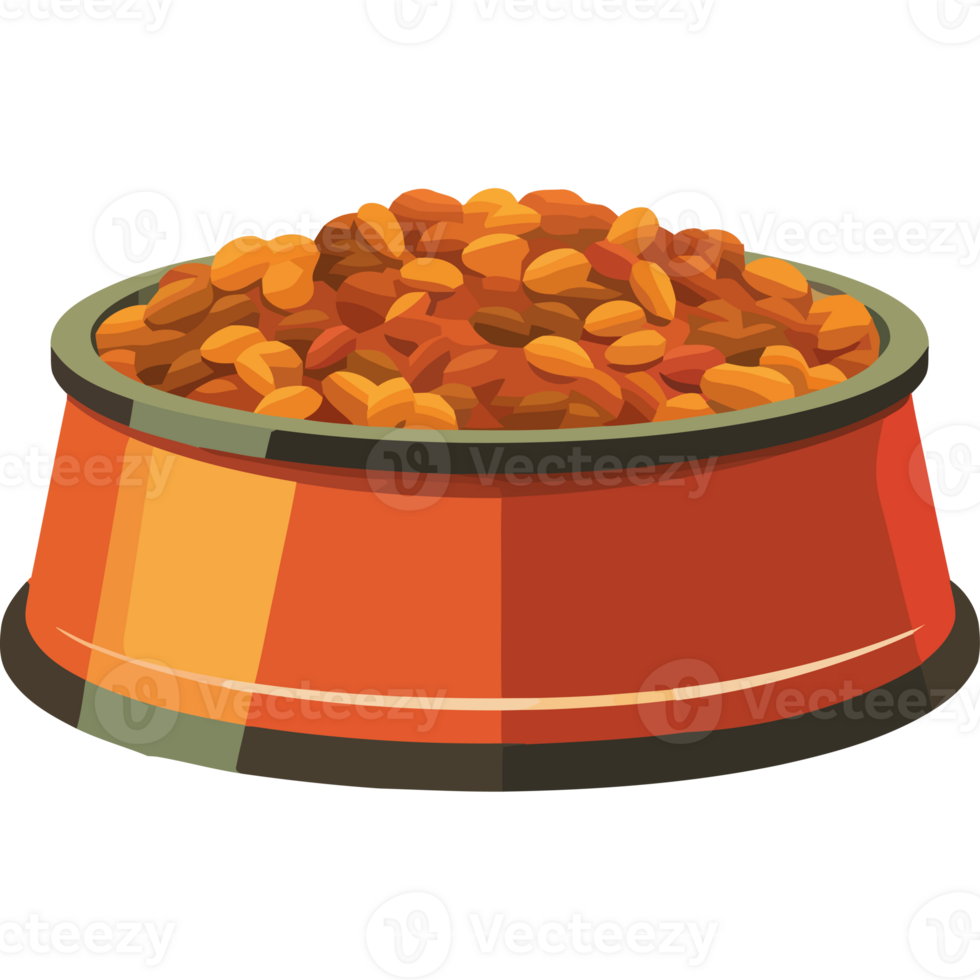 An orange bowl filled with food png