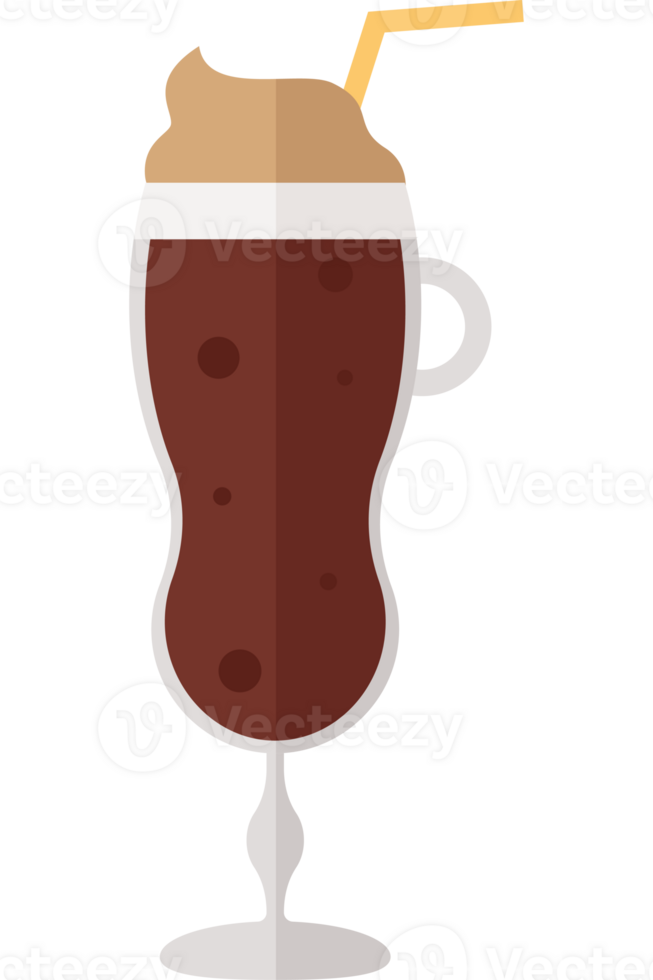 A drink with a straw and a straw in it png