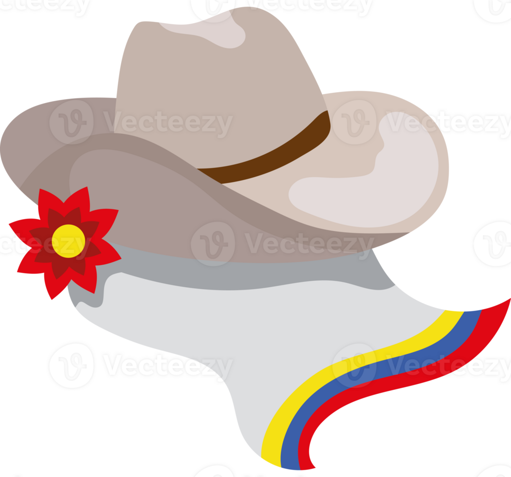 A cowboy hat with a flower on it png