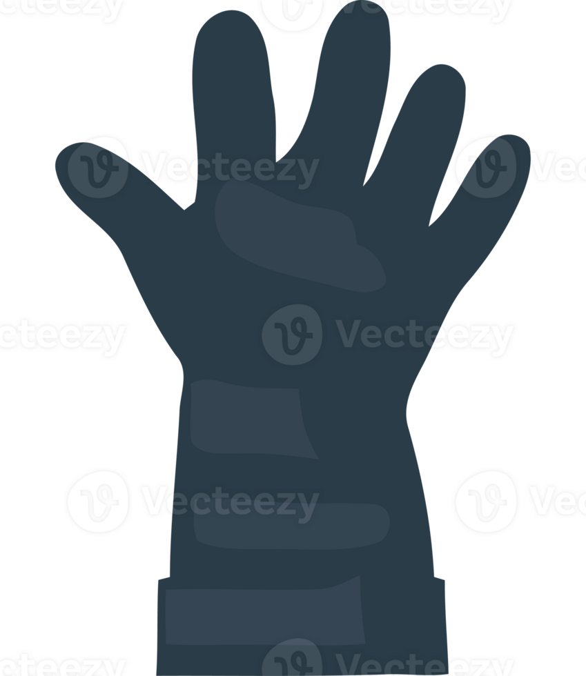 A glove with a black glove on it png