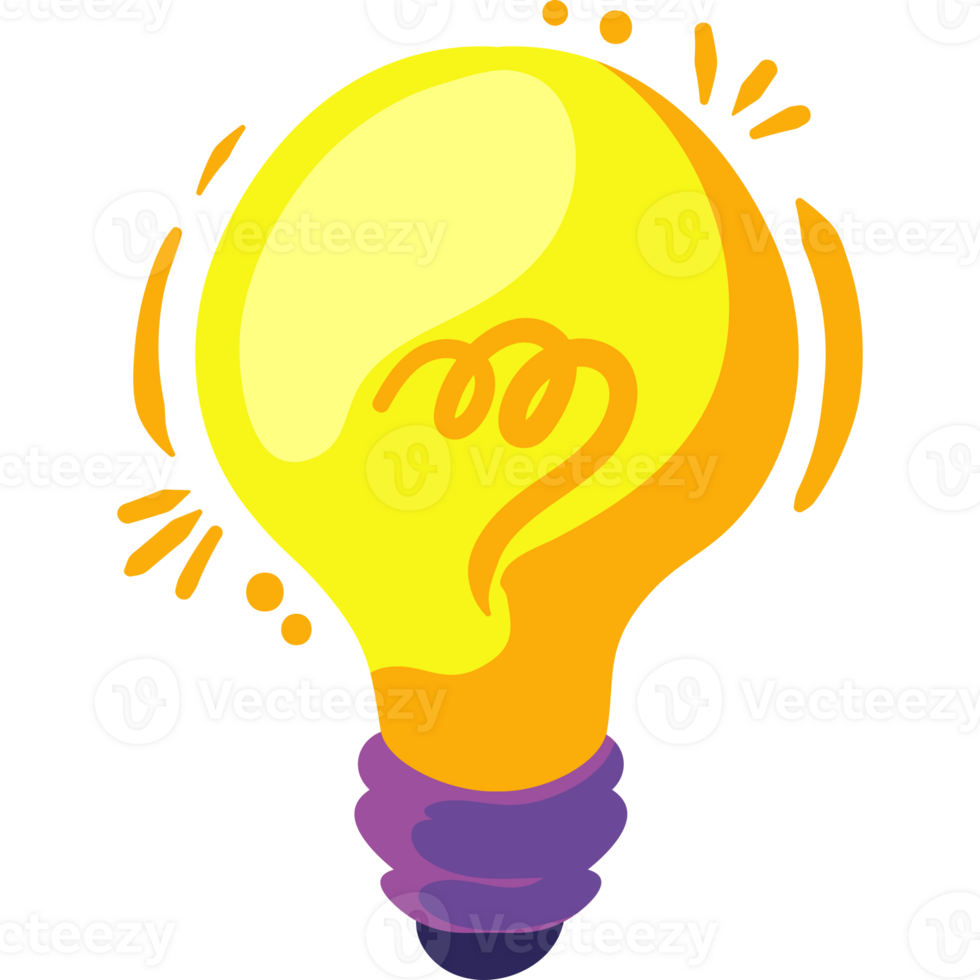 A light bulb with a question mark on it png