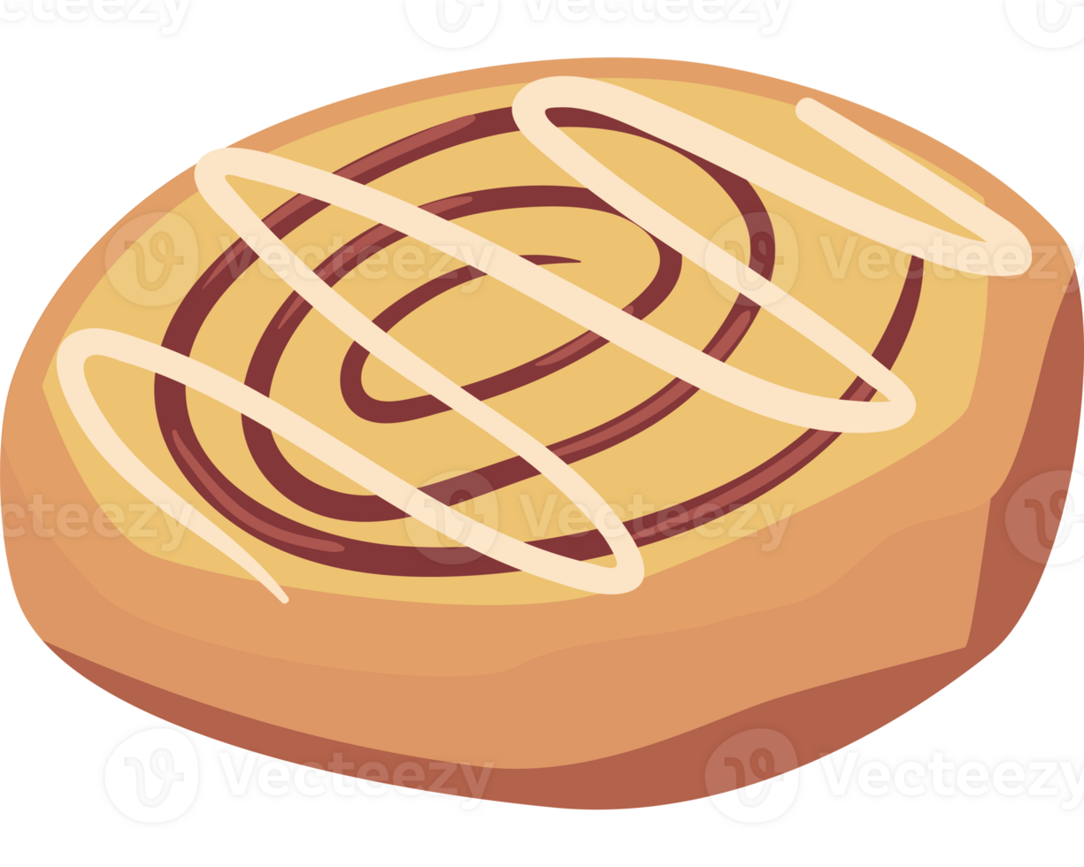 A pastry with swirls on it png