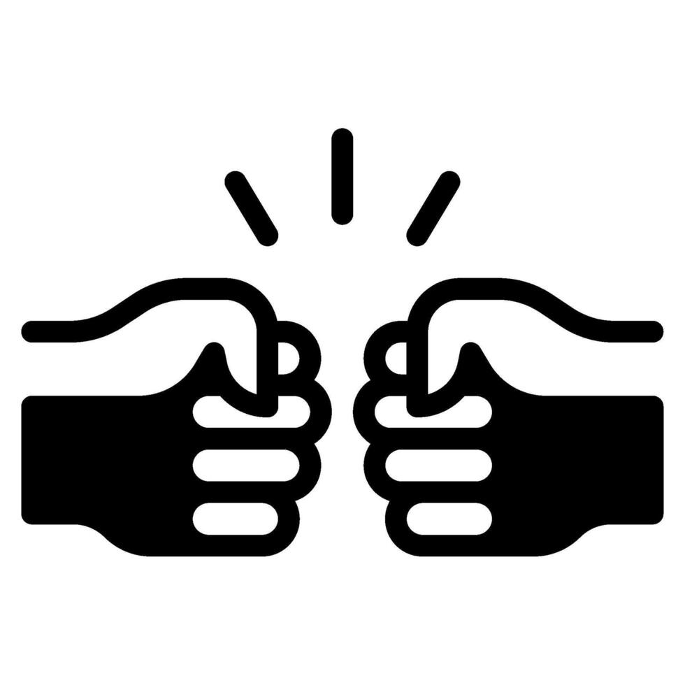 Fist bump icon for web, app, infographic, etc vector