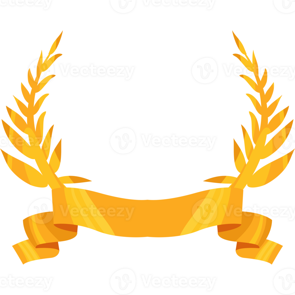 Golden laurel wreath clip art png