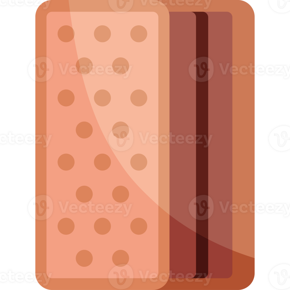 A sandwich with brown and white polka dots png