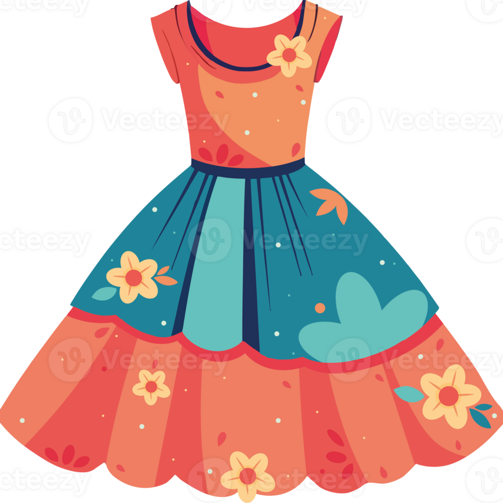 A dress with flowers on it png