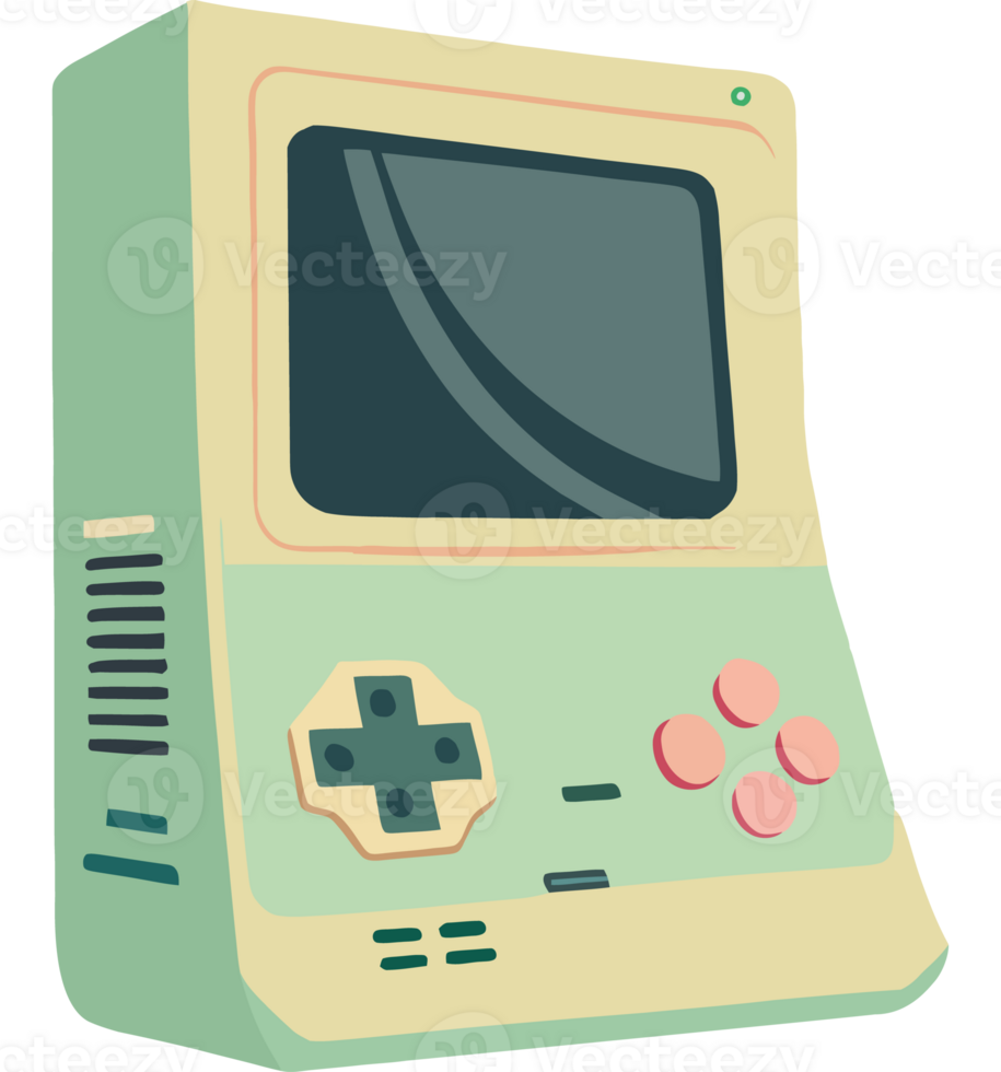 An old game console with a controller png