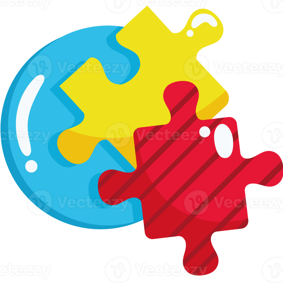 A puzzle piece with a bubble in the middle png