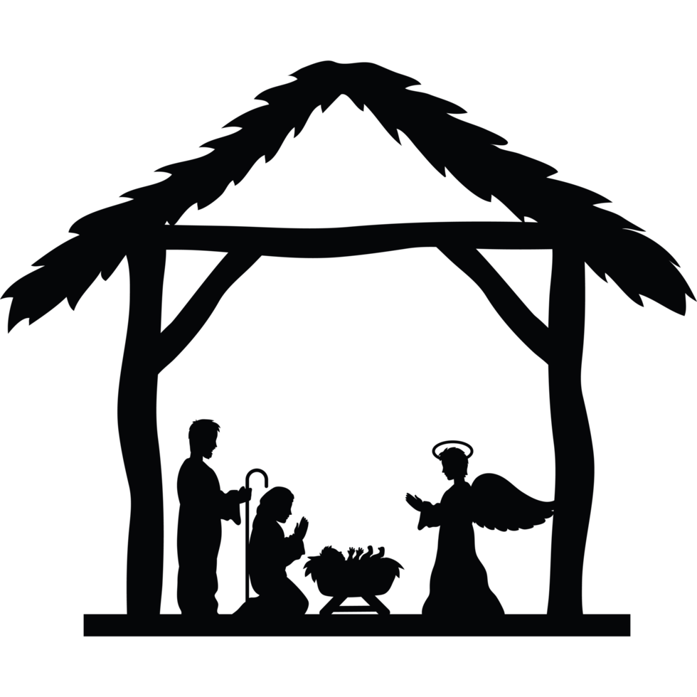 Nativity scene silhouette png