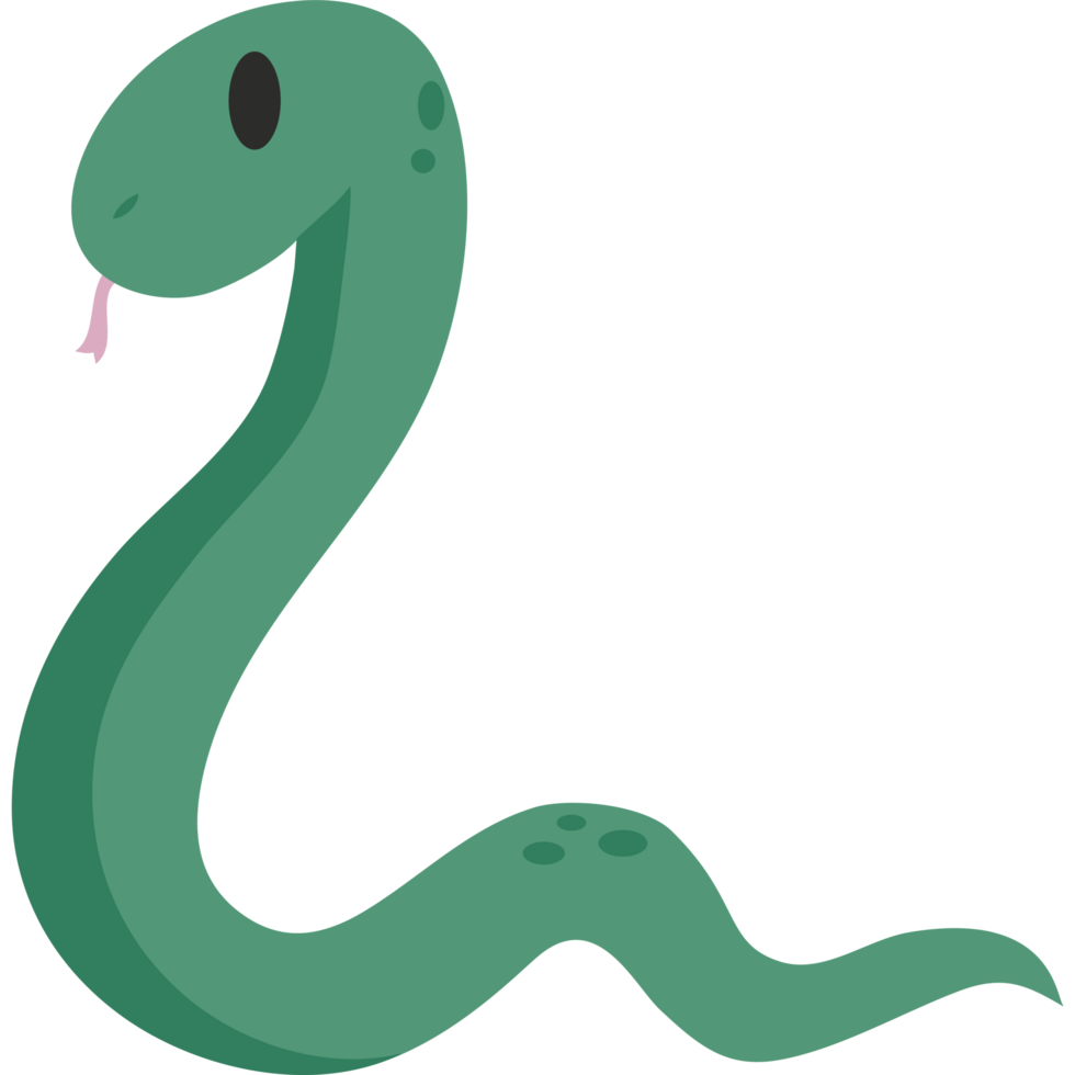 A cartoon snake with a long tongue png