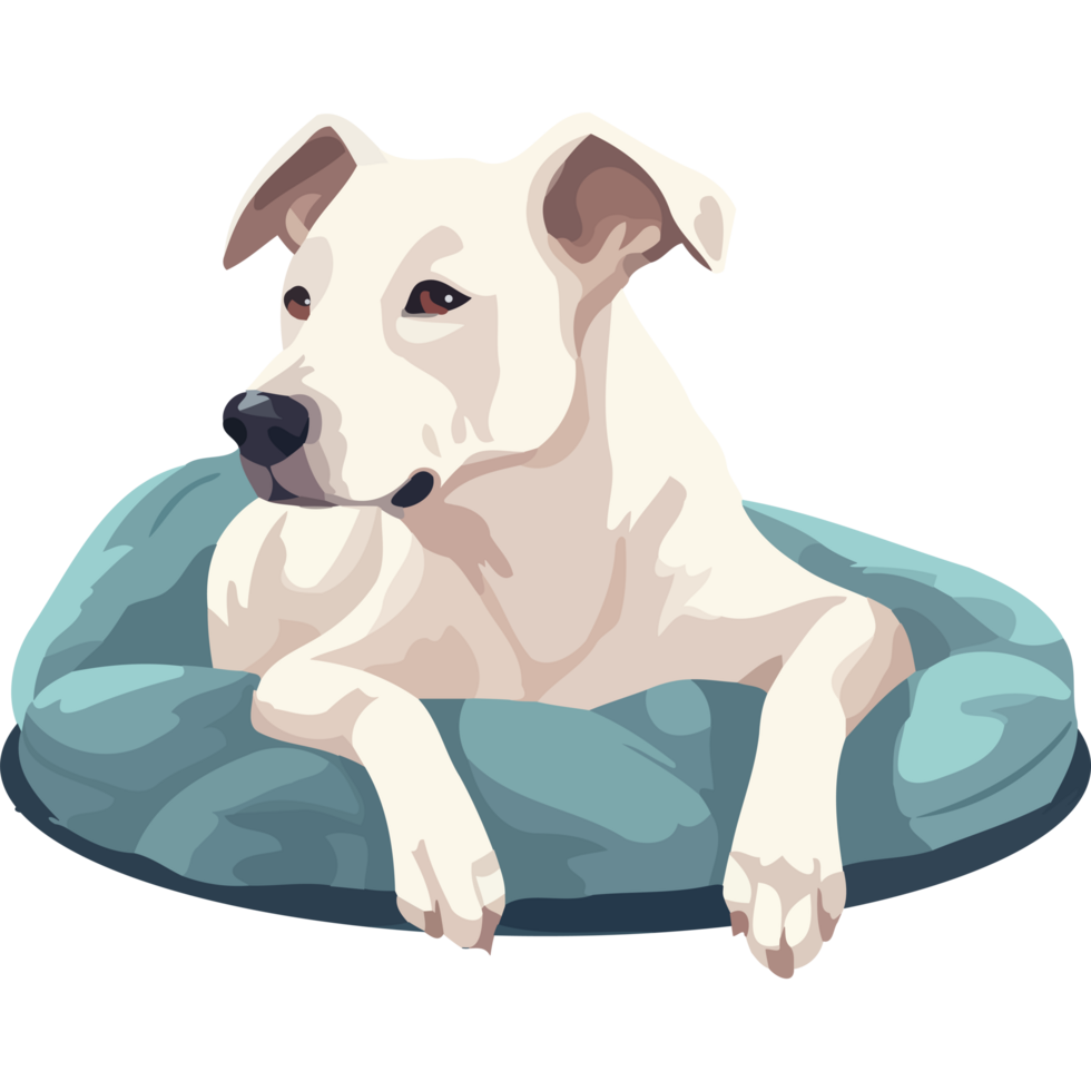 Dog in a dog bed png
