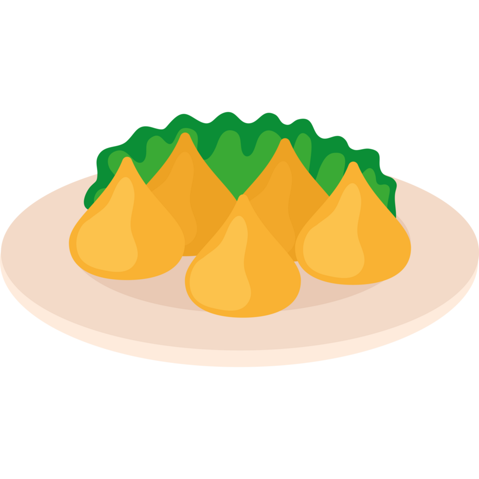 A plate with three dumplings on it png