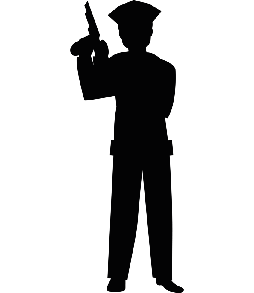 Police officer silhouette transparent png