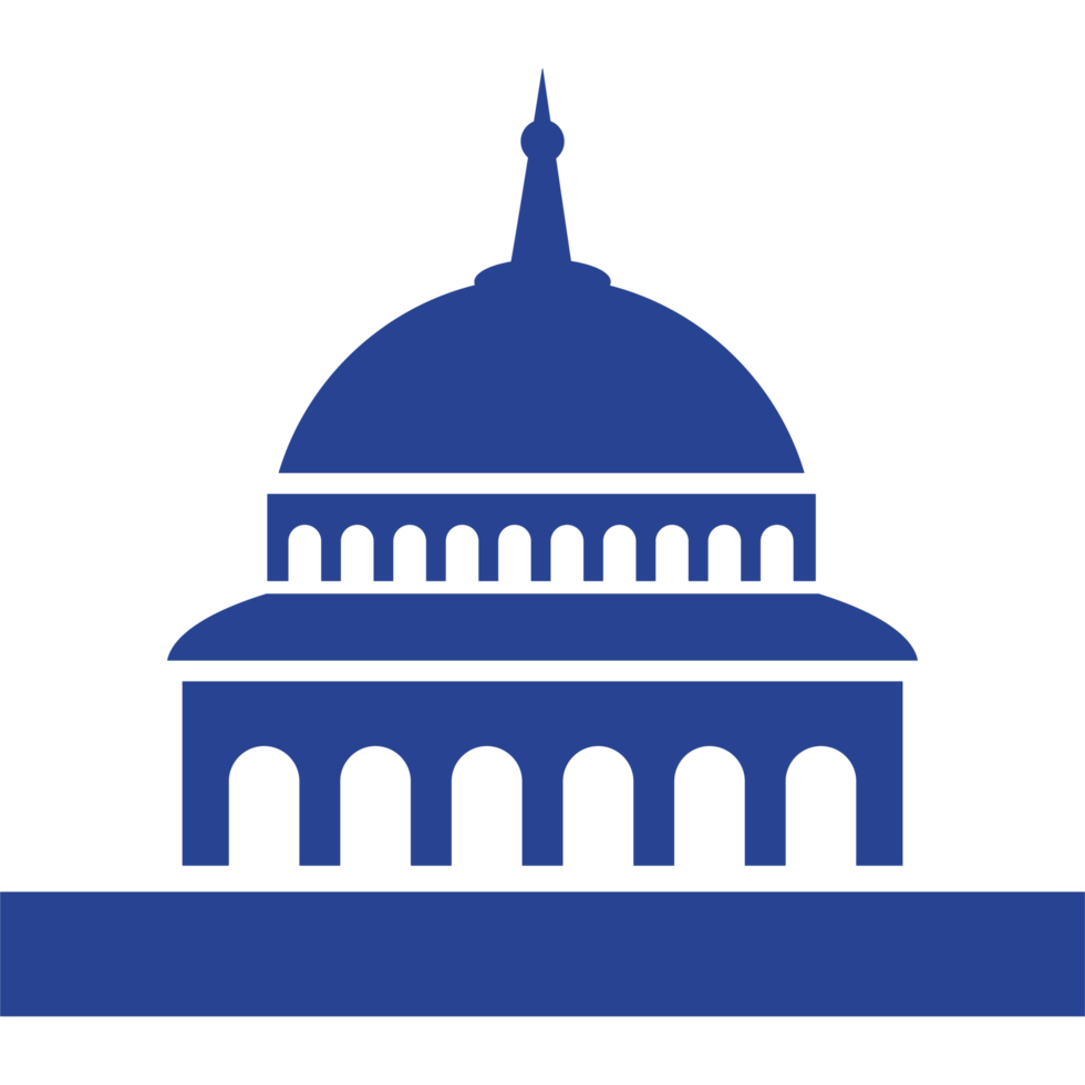 The us capitol building in blue png