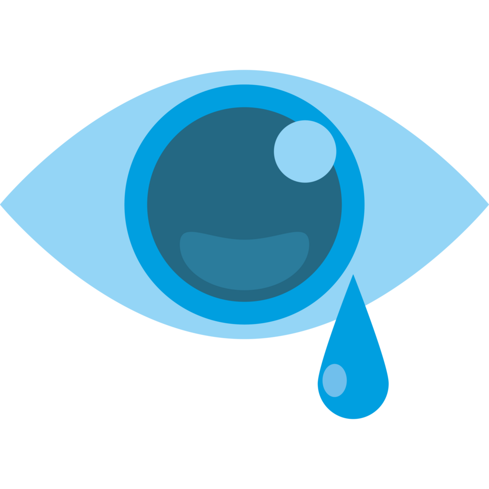 An eye with a tear on it png
