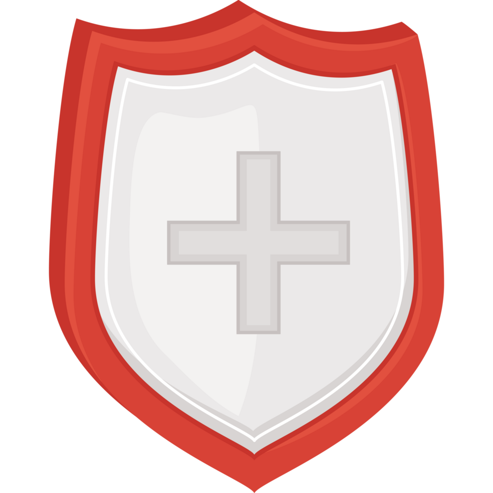 A shield with a cross on it png