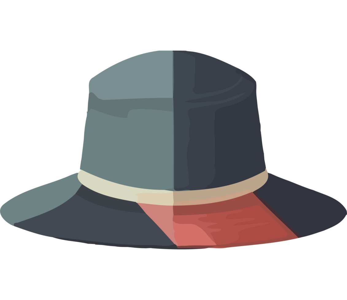 A hat with a red and black stripe png