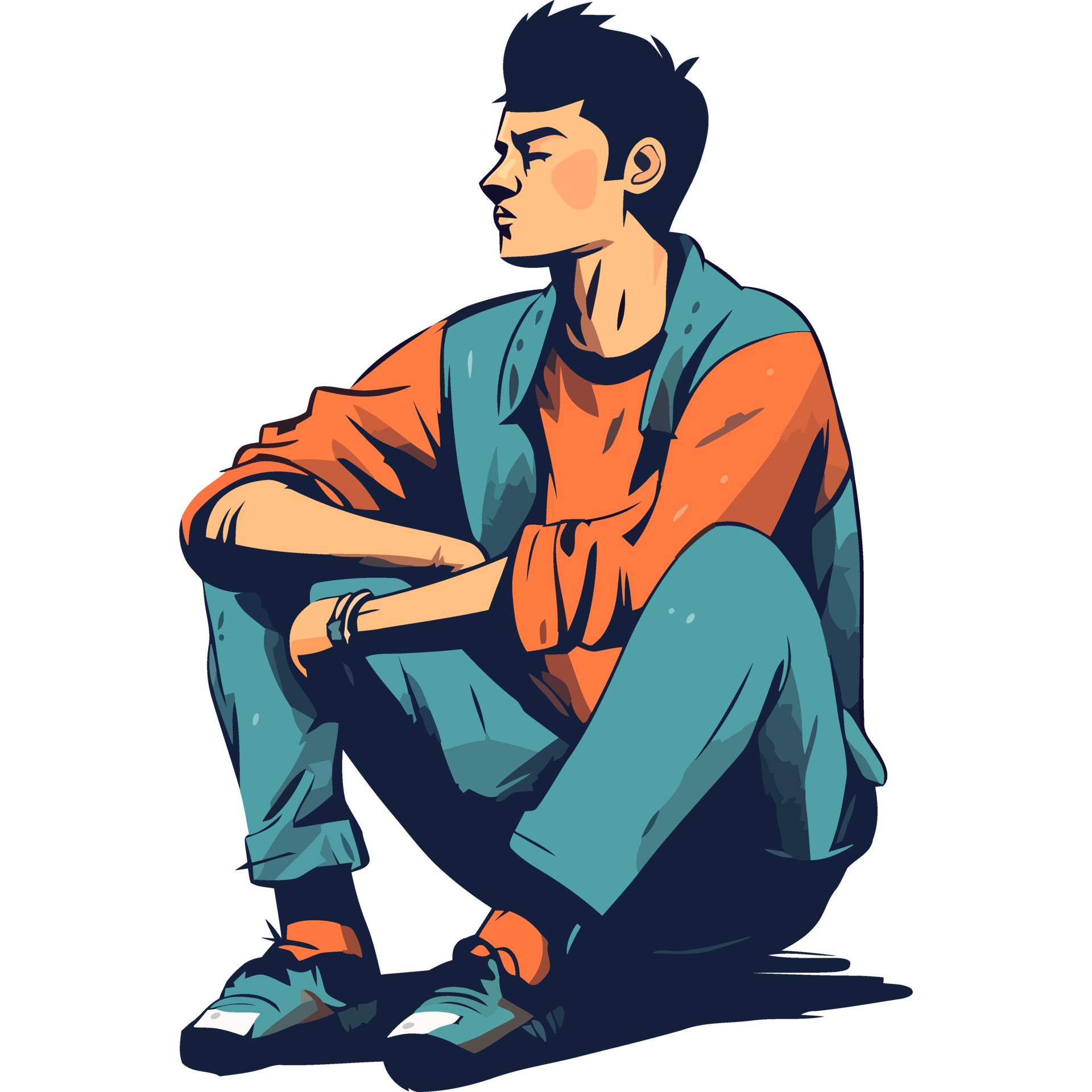 Man Sitting Down