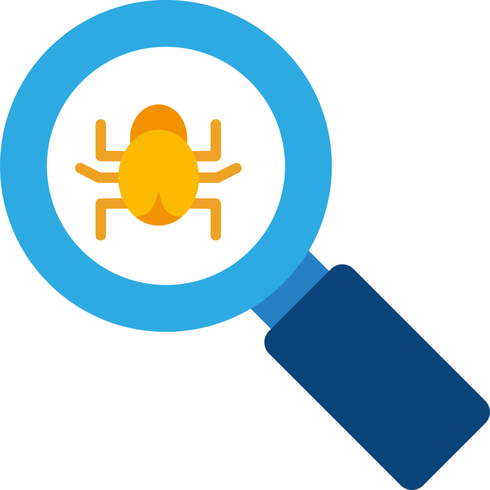 Magnifying bug icon png