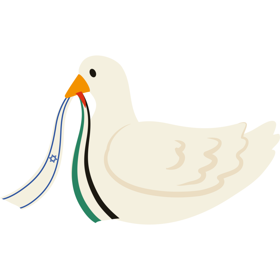 A white dove with a ribbon in its mouth png