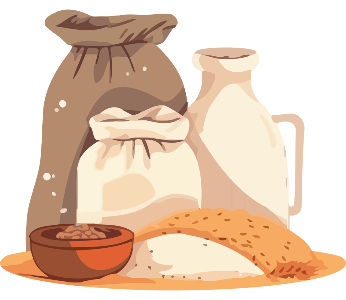 A bag of flour, a bag of flour, and a bag of flour png