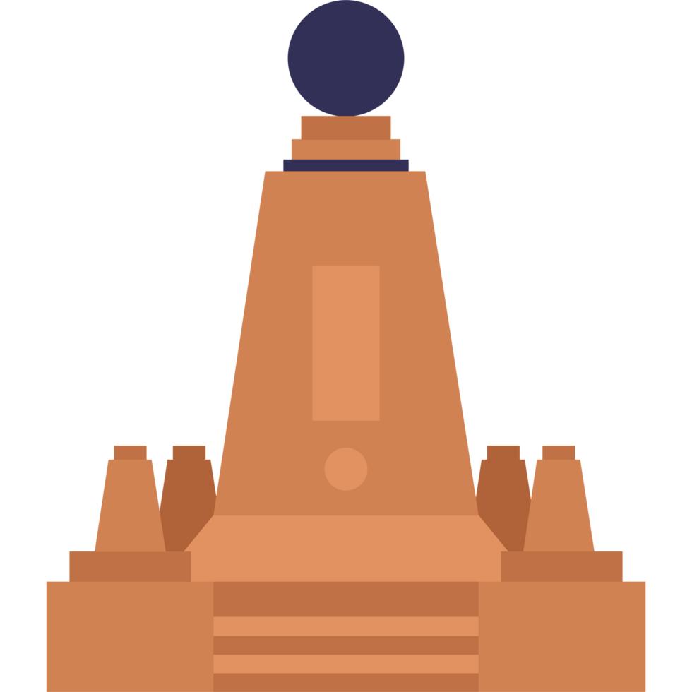 A monument with a blue ball on top png
