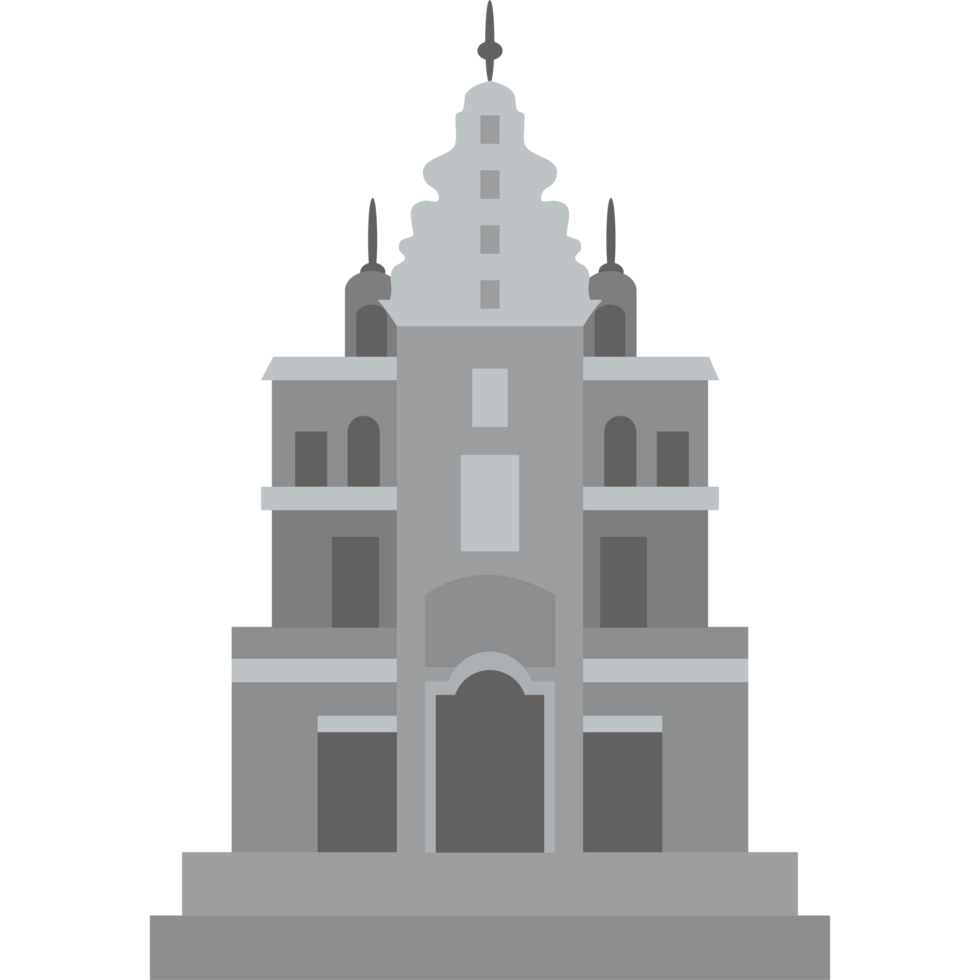 A church building with a tower on top png
