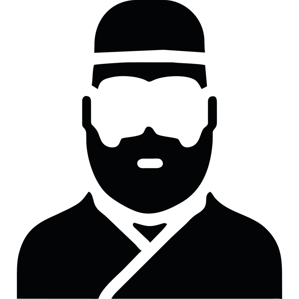 A man with a beard and glasses on png