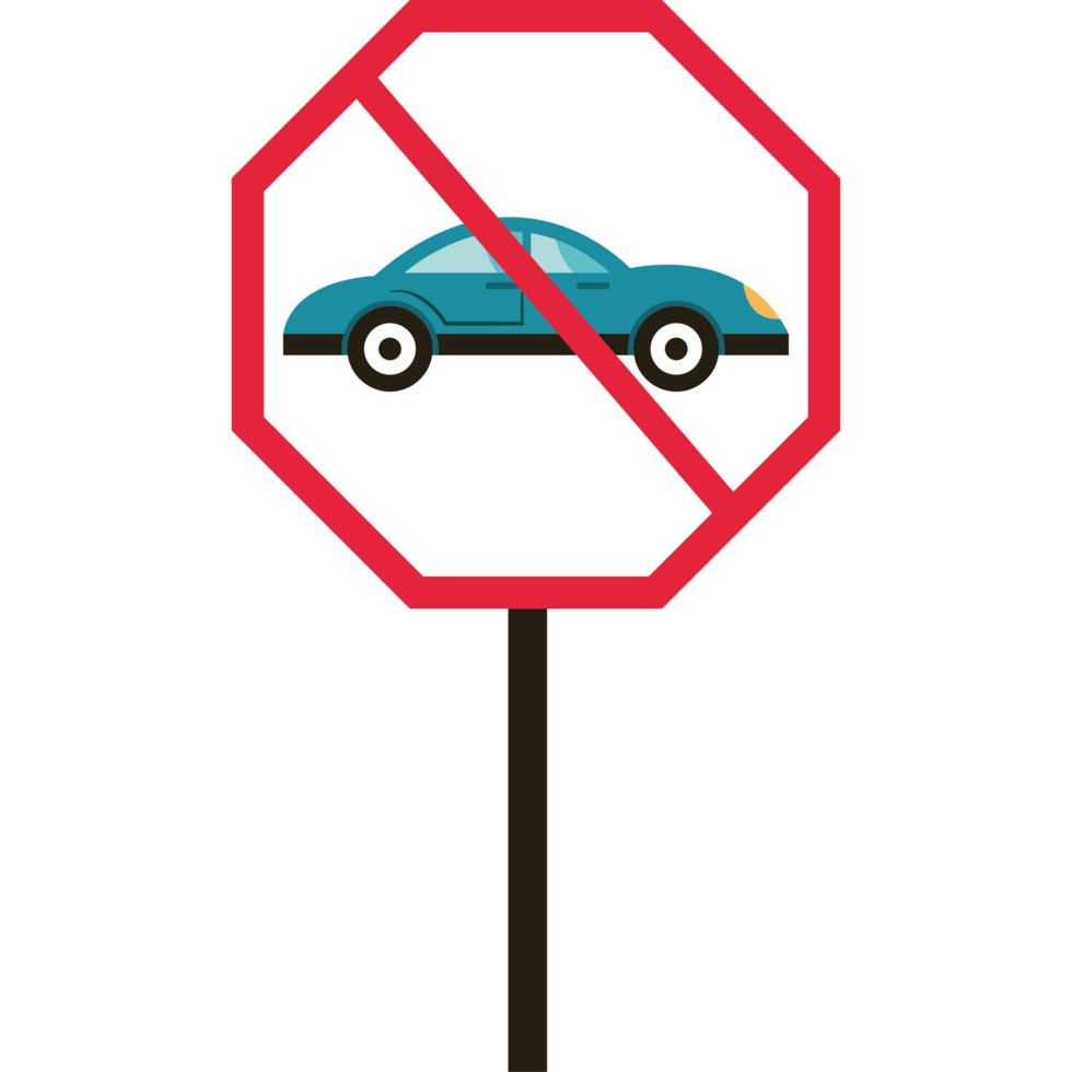 No car allowed sign png