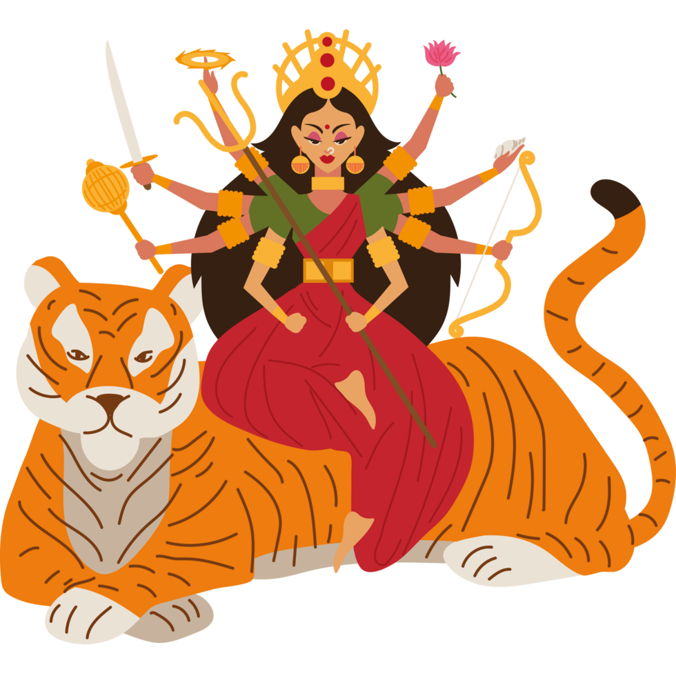 Durga the goddess of power and strength png