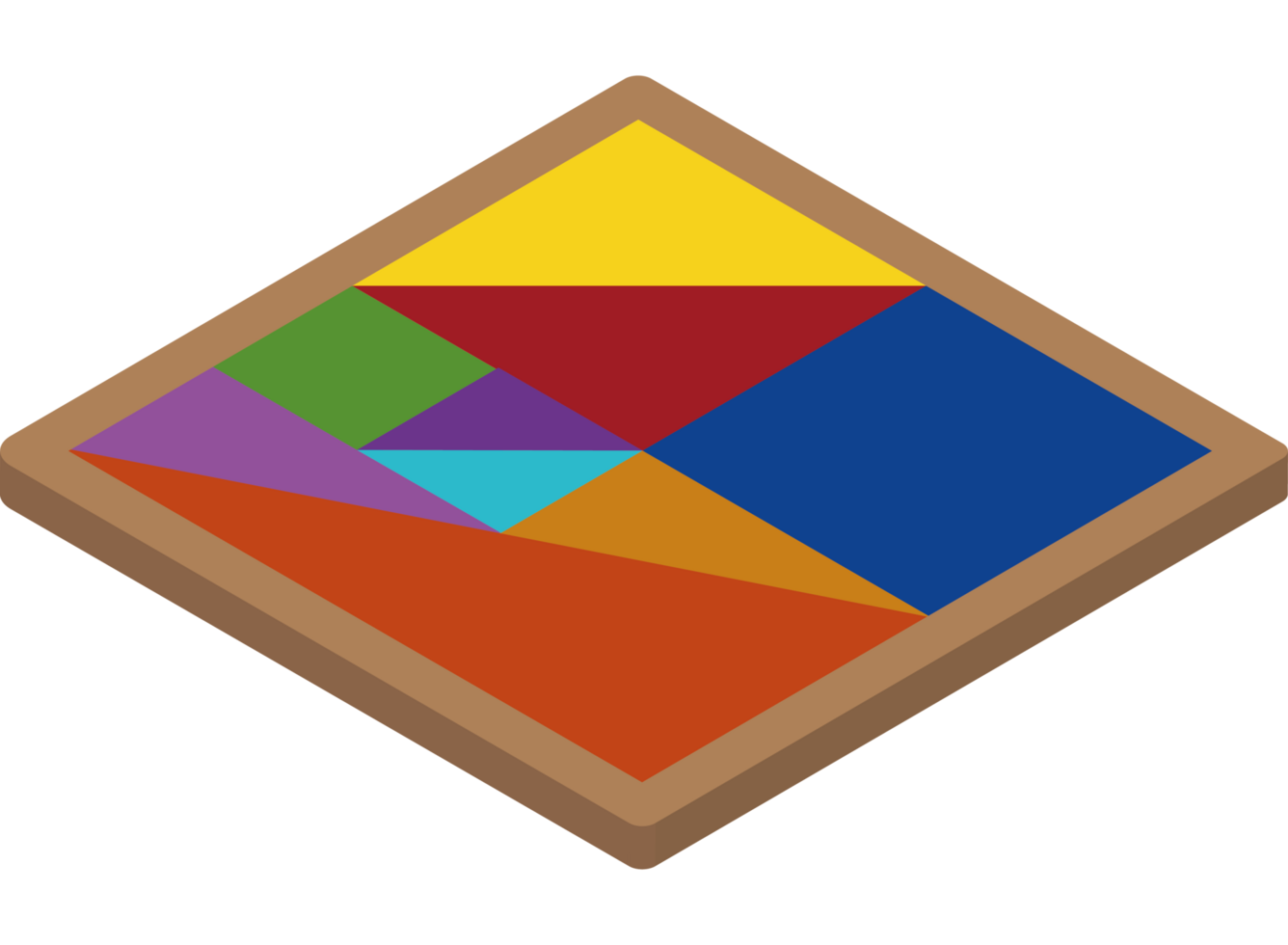 A square with a colorful pattern on it png