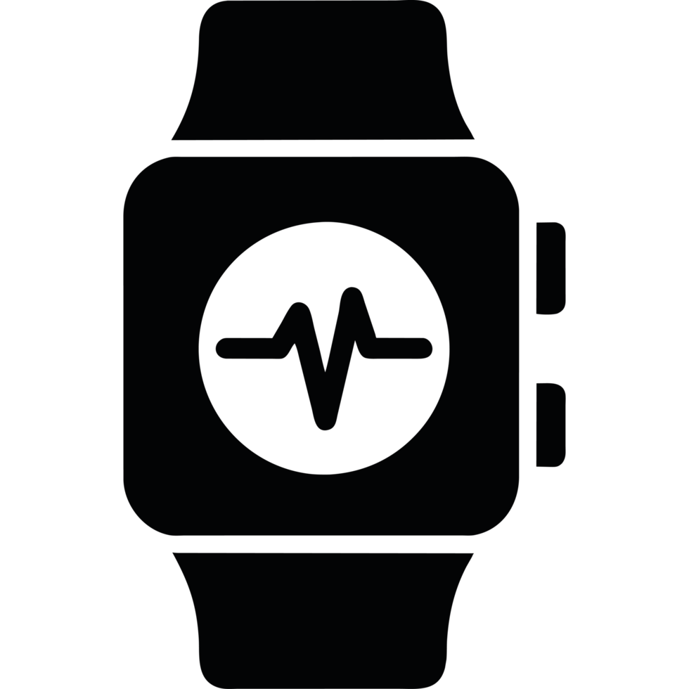 An apple watch with an ecg icon on it png