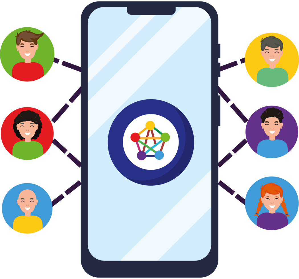 Mobile app for social network png