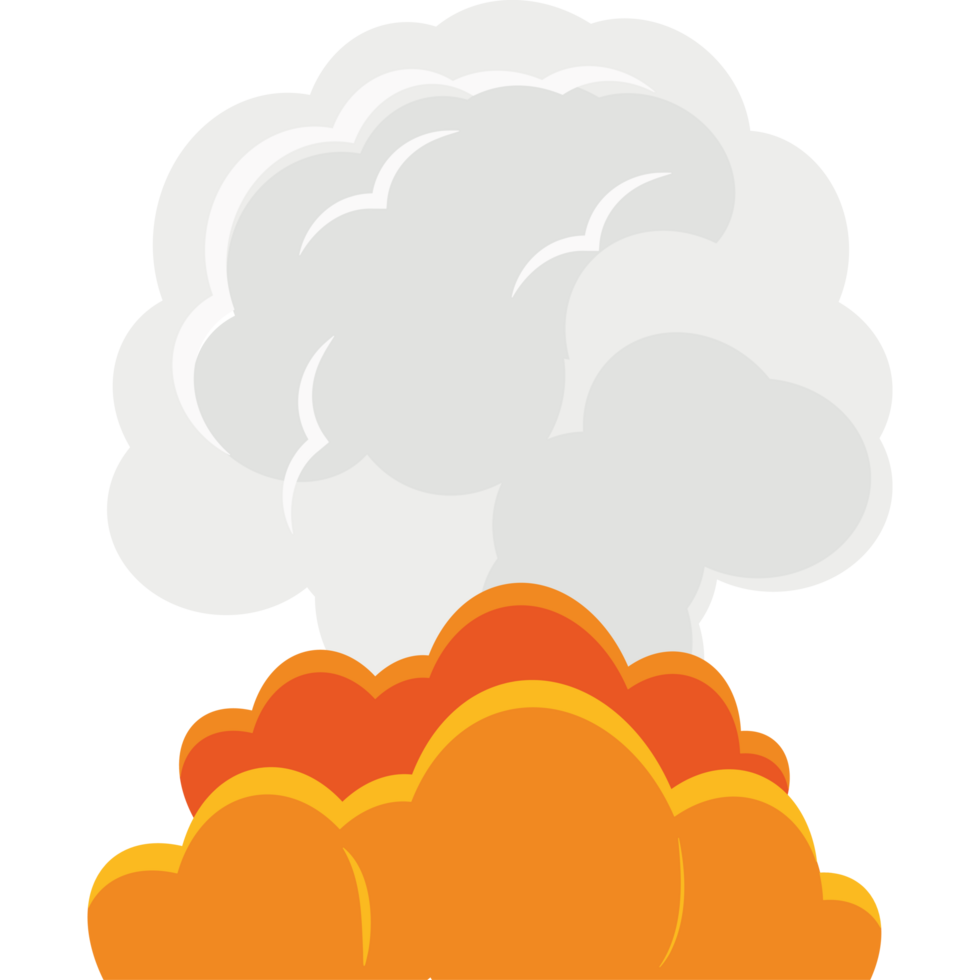 An orange cloud with white smoke coming out of it png